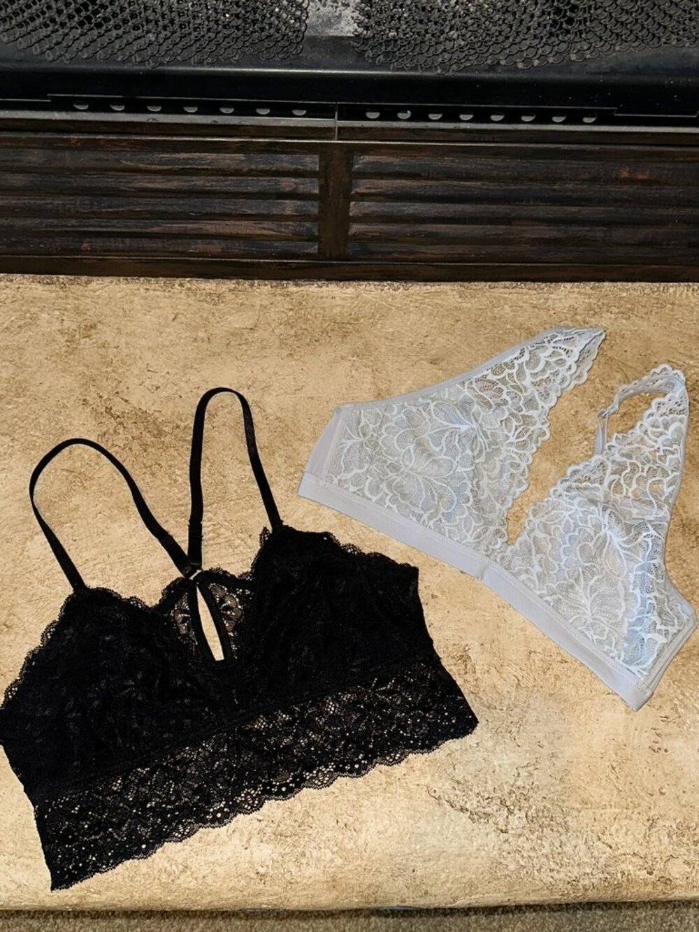 2 bralette tops, lace bras EUC